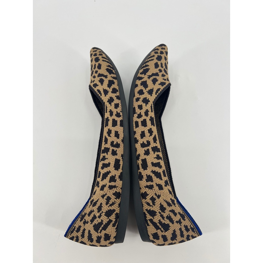 Rothys The Point Flats Cheetah Animal Print Pointed Toe Shoes Womens Size 10 - Picture 7 of 8